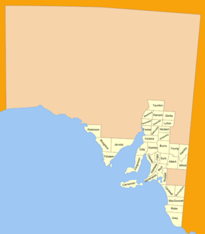 South Australia cadastral divisions 1886