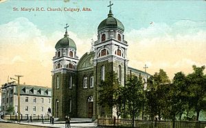 St. Mary's R.C. Church, Calgary, Alta postcard