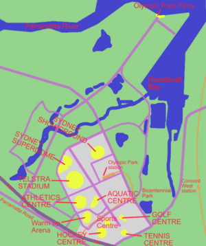 Sydney olympic park map