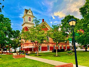 The historic Clay County courthouse in downtown Hayesville, N.C. on July 10, 2022