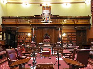 The legislative council chamber of NSW
