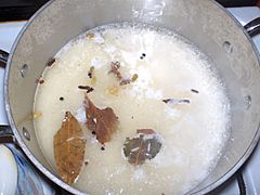 The making of Biriyani-Boiling the rice-Step1