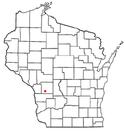 Location of Jefferson, Monroe County, Wisconsin