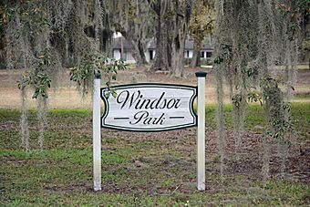 Windsor Park sign, Brunswick, Georgia, USA.JPG