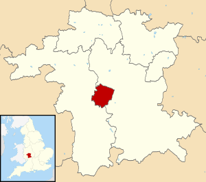 City of Worcester shown within Worcestershire
