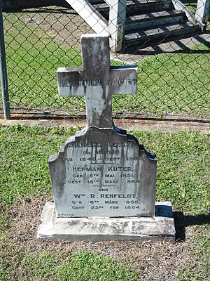1864 headstone, Bethania Lutheran Cemetery, 2005