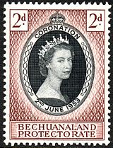 1953 Coronation Bechuanaland Protectorate stamp