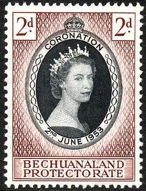 1953 Coronation Bechuanaland Protectorate stamp