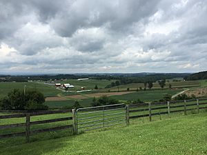 2016-08-21 14 31 12 View of a farm along Maryland State Route 407 (Marston Road) near Wilt Road in Marston, Carroll County, Maryland