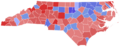 2016 North Carolina gubernatorial election results map by county