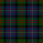 79th Regiment (Cameronian Volunteers, Queen's Own Cameron Highlanders) and Cameron of Erracht tartan, centred, zoomed out