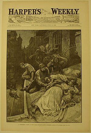 A Sweltering Night in New York - Tenement House Sufferers, 1883. X1042.141