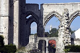 Ruins of the church destroyed during World War I