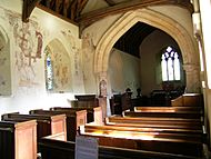 All Saints Church, Little Kimble Buckinghamshire, England. Interior. Nave & chancel