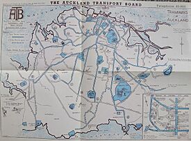Auckland Transport Board Route Map 1938
