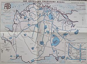 Auckland Transport Board Route Map 1938
