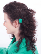 Baha user sound processor behind ear