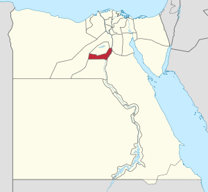 Beni Suef Governorate on the map of Egypt