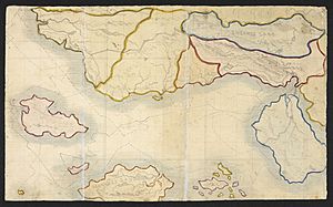 Branwell Brontë, Map of Angria (c. 1830–1831)