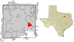 Location of Balch Springs in Dallas County, Texas