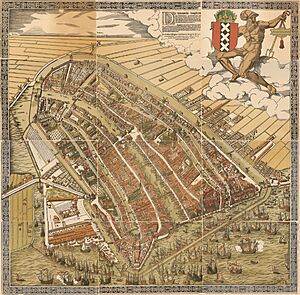 De Groote Kaart van Amsterdam in 1544 (The Big Map of Amsterdam in 1544) by Cornelis Anthonisz