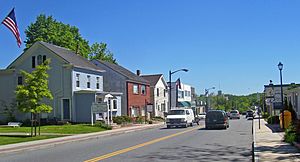 Downtown, looking east on NY 52