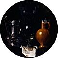 Emblematic still life with flagon, glass, jug and bridle by Torrentius