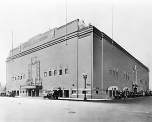 Exterior view of the Olympic Auditorium in Los Angeles, ca.1920-1929 (CHS-35279)