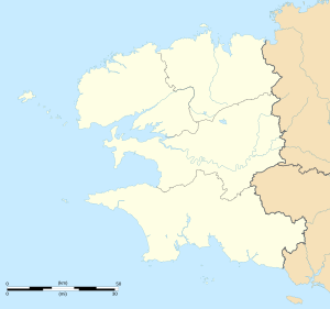 Finistere department location map