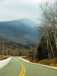View along Maine State Route 26 at Grafton Notch State Park