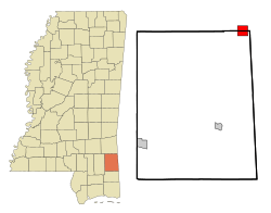 Location of State Line, Mississippi