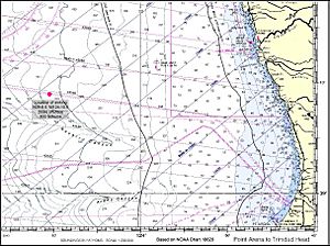 Hastings Tugboat Sinking Location