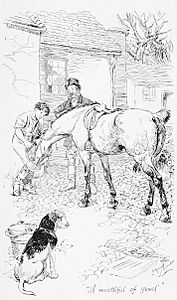 Illust by Hugh Thomson for Riding Recollections by George John Whyte-Melville-A mouthful of gruel