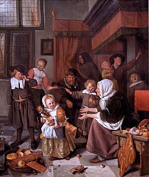 Jan Steen – Het Sint-Nicolaasfeest (2)