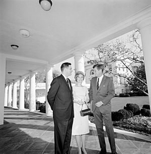 John F. Kennedy meets with Birch Bayh