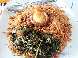Jollof rice with vegetable