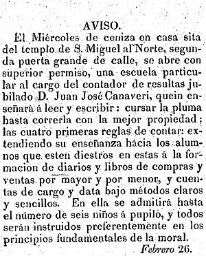 Juan José Canaveris (Aviso)