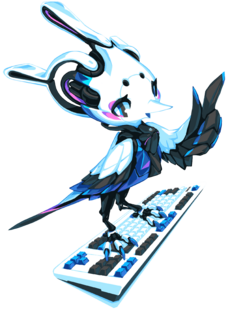 Kate the Cyber Woodpecker mascot 2021