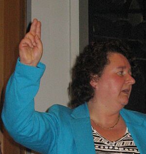 Lilian janse 27 maart 2014 bij de beediging als sgpraadslid in het stadhuis van vlissingen-1711546348 (cropped)