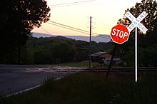 Lookout Mountain as seen from Straight Gut and Old LaFayette Road in Rock Spring