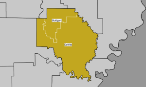 Map of Arkansas County Public School Districts