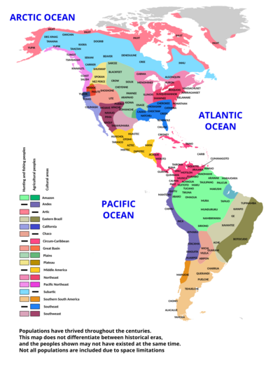Map of Indigenous Peoples and Cultural Areas of the Americas