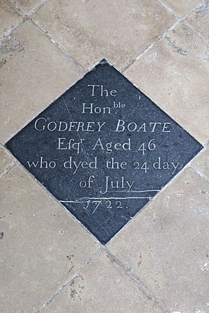 Memorial to the Honourable Godfrey Boate Esq in All Saints' Church, Hillesden