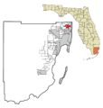 Miami-Dade County Florida Incorporated and Unincorporated areas North Miami Beach Highlighted