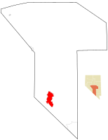 Location of Beatty, Nevada