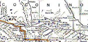 Part of Coconino County, Arizona, in 1925