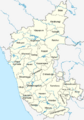 Political map of Indian state of Karnataka