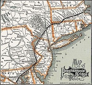 Poughkeepsie Bridge Route map