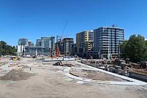 Richmond Apartment construction site view 201807