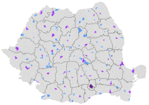 Romania Municipalities Map